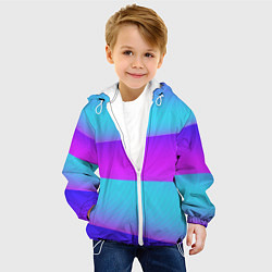 Куртка с капюшоном детская Неоновый прилив, цвет: 3D-белый — фото 2