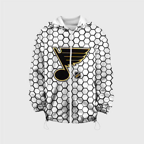 Детская куртка Сент Луис Блюз - белые соты / 3D-Белый – фото 1
