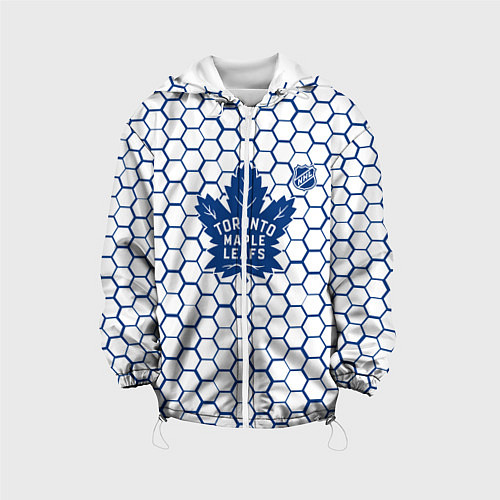 Детская куртка Торонто Мейпл Лифс - белые соты / 3D-Белый – фото 1
