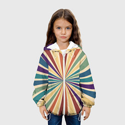 Куртка с капюшоном детская Ретро спираль, цвет: 3D-белый — фото 2