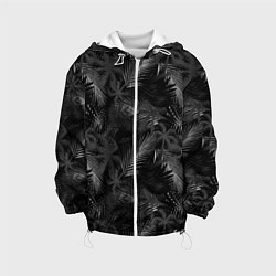 Куртка с капюшоном детская Palm black and white, цвет: 3D-белый