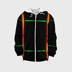 Детская куртка Color black green orange lines