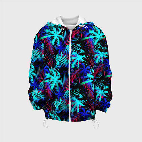 Детская куртка Palm blue light blue / 3D-Белый – фото 1