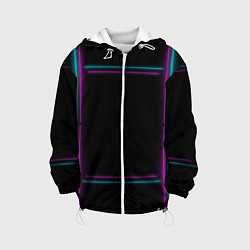 Куртка с капюшоном детская Neon pink light blue, цвет: 3D-белый