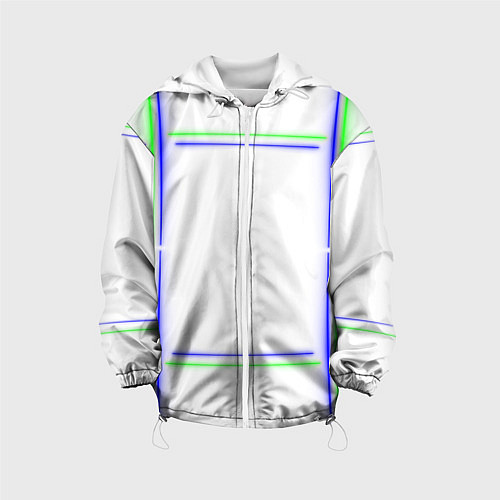 Детская куртка Neon white green light blue / 3D-Белый – фото 1