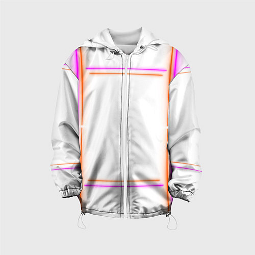 Детская куртка Neon white orange pink / 3D-Белый – фото 1