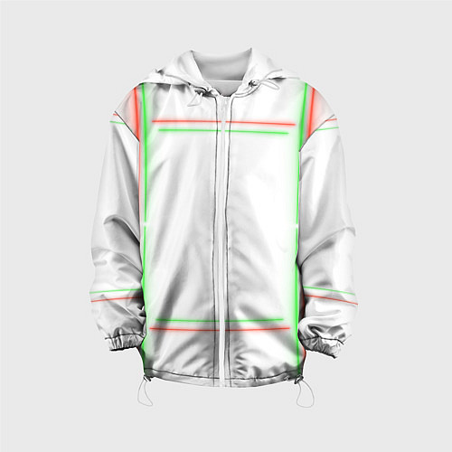 Детская куртка Neon light green red / 3D-Белый – фото 1