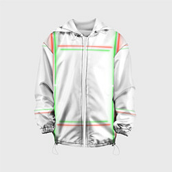Куртка с капюшоном детская Neon light green red, цвет: 3D-белый