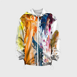 Детская куртка Разноцветные мазки кисти на палитре художника