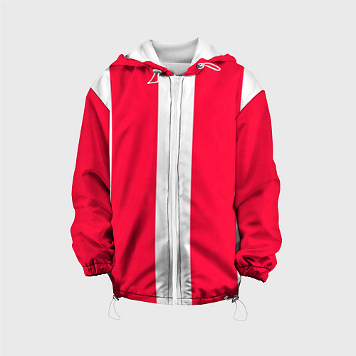 Детская куртка Color red white line / 3D-Белый – фото 1