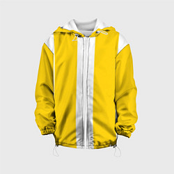 Куртка с капюшоном детская Color yellow white line, цвет: 3D-белый