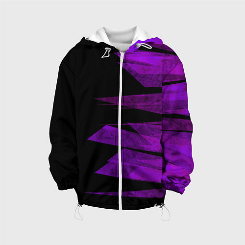 Детская куртка Color purple black stripes / 3D-Белый – фото 1