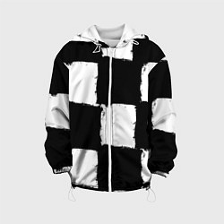Детская куртка Черные квадраты в виде шахматной доски