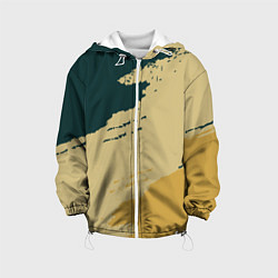 Детская куртка Желто-зеленые абстрактные полосы