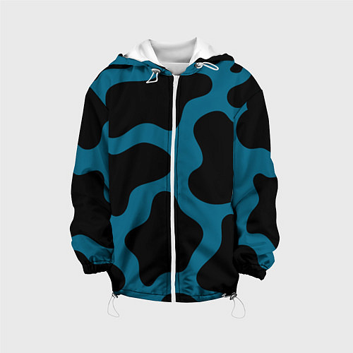 Детская куртка Синяя коровья расцветка / 3D-Белый – фото 1