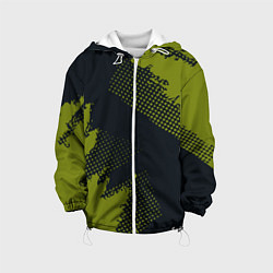 Детская куртка Абстрактная текстура в зеленом