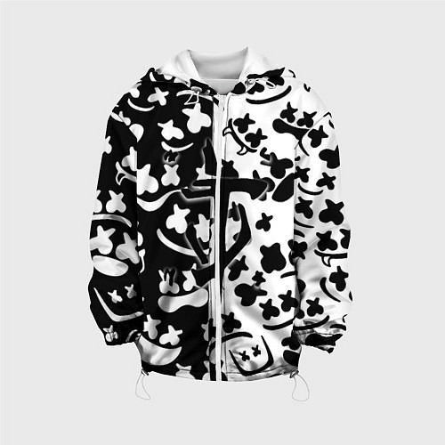 Детская куртка Doom x Marshmello pattern / 3D-Белый – фото 1