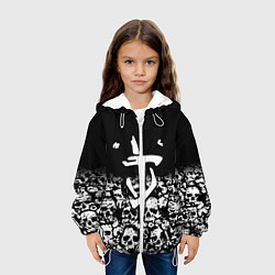 Куртка с капюшоном детская Doom черепа, цвет: 3D-белый — фото 2