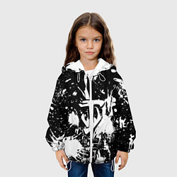 Куртка с капюшоном детская Doom белые краски, цвет: 3D-белый — фото 2