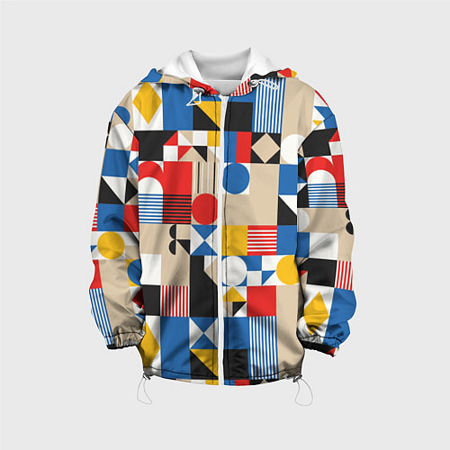 Детская куртка Геометрический балаган / 3D-Белый – фото 1