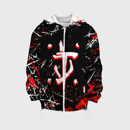 Детская куртка Doom краски штрихи / 3D-Белый – фото 1