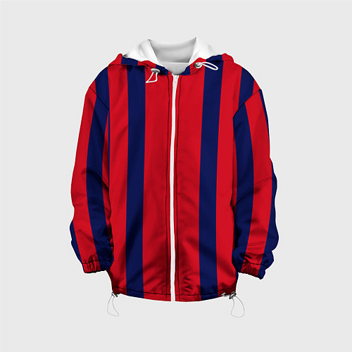 Детская куртка Color black red stripes / 3D-Белый – фото 1
