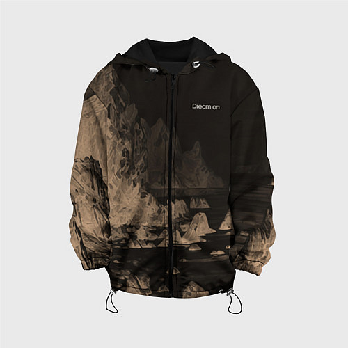 Детская куртка Dream on тёмно-коричневый / 3D-Черный – фото 1