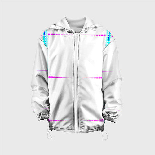 Детская куртка Color white blue pink stripes / 3D-Белый – фото 1