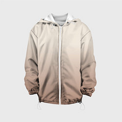 Куртка с капюшоном детская Градиент песочный, цвет: 3D-белый