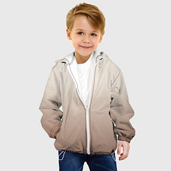 Куртка с капюшоном детская Градиент песочный, цвет: 3D-белый — фото 2