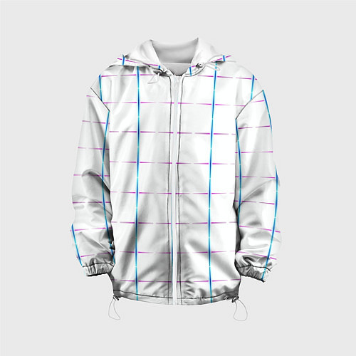 Детская куртка Color white blue stripes / 3D-Белый – фото 1