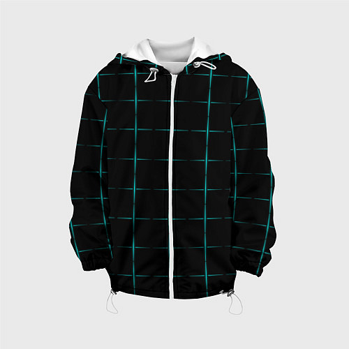 Детская куртка Color black blue crosses / 3D-Белый – фото 1