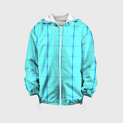 Куртка с капюшоном детская Сolor blue line, цвет: 3D-белый