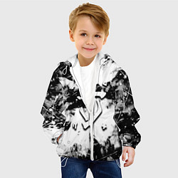 Куртка с капюшоном детская Doom краски всплеск белые, цвет: 3D-белый — фото 2