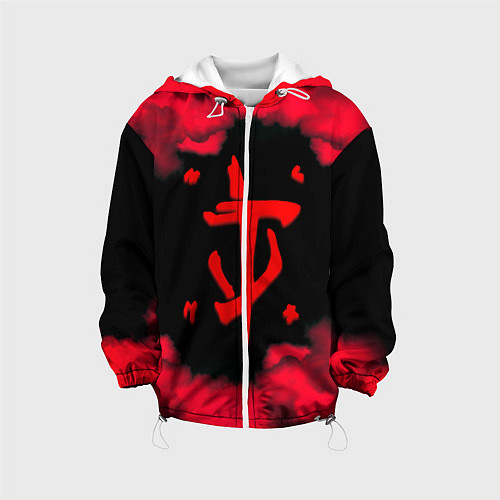 Детская куртка Doom огненные краски / 3D-Белый – фото 1