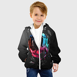 Куртка с капюшоном детская Abstract graphics, цвет: 3D-белый — фото 2