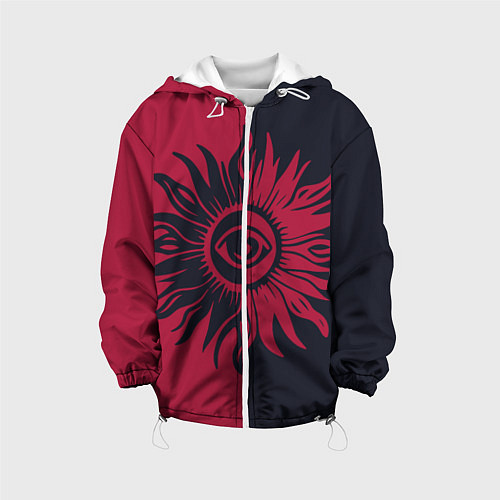 Детская куртка Солнце красно-синее / 3D-Белый – фото 1