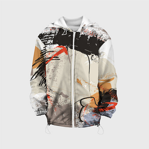 Детская куртка Современное искусство - размалёваная красками стен / 3D-Белый – фото 1