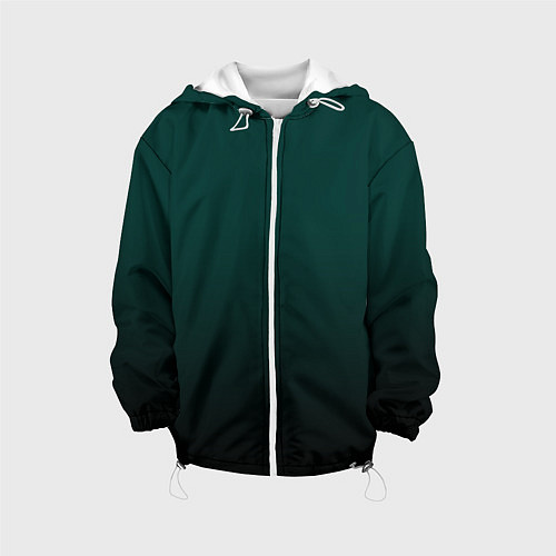 Детская куртка Тёмный изумруд / 3D-Белый – фото 1