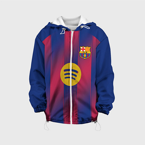 Детская куртка Барселона домашняя форма 2025 2026 / 3D-Белый – фото 1