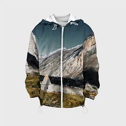 Куртка с капюшоном детская Фардык-Кешене, цвет: 3D-белый