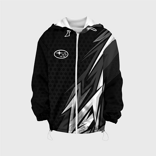 Детская куртка Subaru - монохромный черный / 3D-Белый – фото 1