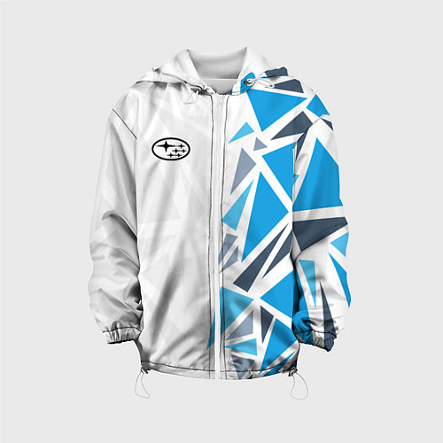 Детская куртка Субару - фрагменты / 3D-Белый – фото 1