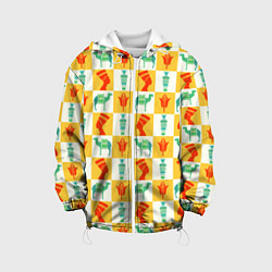 Куртка с капюшоном детская Мотивы Египта, цвет: 3D-белый