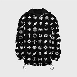 Куртка с капюшоном детская Легионы Астартес, цвет: 3D-черный