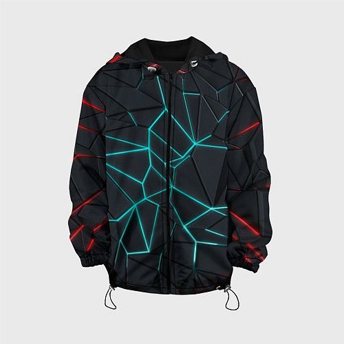 Детская куртка Геометрия света / 3D-Черный – фото 1