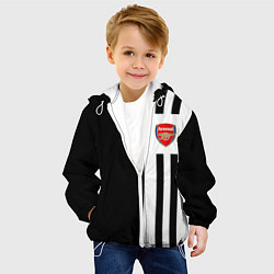 Куртка с капюшоном детская Arsenal спорт линии, цвет: 3D-белый — фото 2