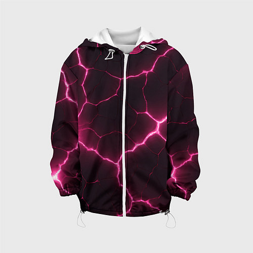 Детская куртка Розовый свет из разлома плит / 3D-Белый – фото 1