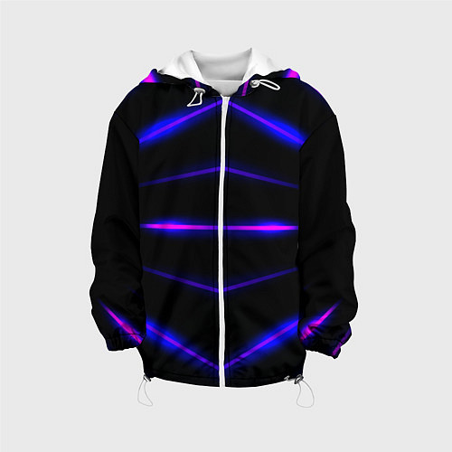 Детская куртка Color black neon stripes / 3D-Белый – фото 1