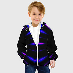 Куртка с капюшоном детская Color black neon, цвет: 3D-белый — фото 2